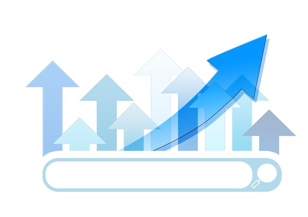 search engine optimization, seo, keywords, ranking, traffic, algorithm, backlinks, content, on-page, off-page, technical seo, search bar, arrows, optimization, indexing, crawling, serp, meta description, title tag, organic search